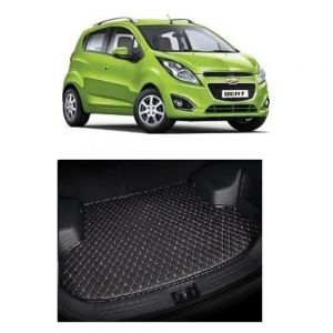 7D Car Trunk/Boot/Dicky PU Leatherette Mat for Beat  - Black